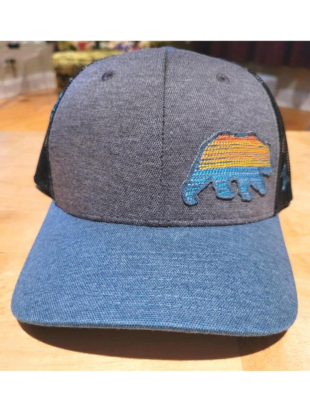 Zephyr Lake Tahoe CA Trucker hat mesh snap back embroidered bear